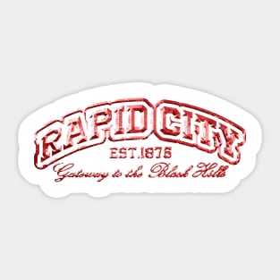 Rapid City Chrome Effect Sticker